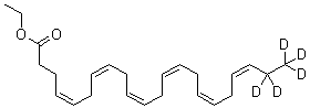 (all-Z)-4,7,10,13,16,19-Docosahexaenoic-21,21,22,22,22-d<sub>5</sub> acid ethyl ester molecular structure (CAS 159146-01-7)