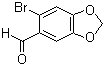 6-溴-3,4-亚甲基二氧基苯甲醛分子结构 (CAS 15930-53-7)