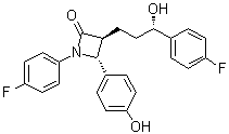(3S,4R)-1-(4-Fluorophenyl)-3-[(3S)-3-(4-fluorophenyl)-3-hydroxypropyl]-4-(4-hydroxyphenyl)-2-azetidinone molecular structure (CAS 1593543-00-0)