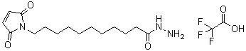 N-kappa-Maleimidoundecanoic acid hydrazide trifluoroacetate molecular structure (CAS 1593661-78-9)