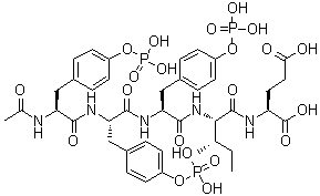 N-Acetyl-O-phosphono-L-tyrosyl-O-phosphono-L-tyrosyl-O-phosphono-L-tyrosyl-L-isoleucyl-L-glutamic acid molecular structure (CAS 159439-85-7)