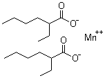 Manganese 2-ethylhexanoate molecular structure (CAS 15956-58-8)