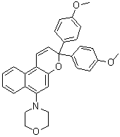 4-[3,3-Bis(4-methoxyphenyl)-3H-naphtho[2,1-b]pyran-6-yl]morpholine molecular structure (CAS 159595-92-3)