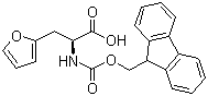 结构式 CAS# 159611-02-6, N-芴甲氧羰基-2-呋喃基-L-丙氨酸