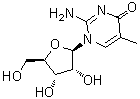 2-Amino-5-methyl-1-beta-D-ribofuranosyl-4(1H)-pyrimidinone molecular structure (CAS 159639-80-2)