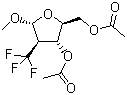 Methyl-2-deoxy-2-(trifluoromethyl)-alpha-D-arabinofuranoside diacetate molecular structure (CAS 159945-02-5)
