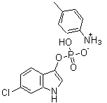 4-Methylbenzenamine compd. with 6-chloro-1H-indol-3-yl dihydrogen phosphate (1:1) molecular structure (CAS 159954-33-3)