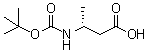 structure of CAS# 159991-23-8, (R)-3-(tert-Butoxycarbonylamino)butanoic acid;(R)-3-(tert-Butoxycarbonylamino)butanoic acid; (R)-3-[[(1,1-Dimethylethoxy)carbonyl]amino]butanoic acid; (R)-3-tert-Butoxycarbonylamino-butyric acid