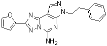 2-(2-Furanyl)-7-(2-phenylethyl)-7H-pyrazolo[4,3-e][1,2,4]triazolo[1,5-c]pyrimidin-5-amine molecular structure (CAS 160098-96-4)
