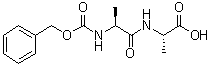 structure of CAS# 16012-70-7, N-(Benzyloxycarbonyl)-L-alanyl-L-alanine;N-(Benzyloxycarbonyl)alanylalanine