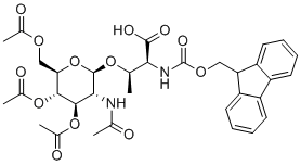 Fmoc-L-Thr(beta-D-GlcNAc(Ac)3)-OH molecular structure (CAS 160168-40-1)