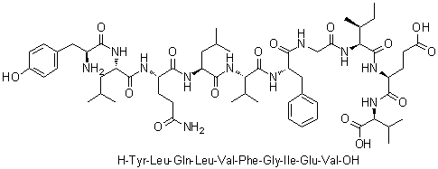 L-Tyrosyl-L-leucyl-L-glutaminyl-L-leucyl-L-valyl-L-phenylalanylglycyl-L-isoleucyl-L-alpha-glutamyl-L-valine molecular structure (CAS 160213-37-6)