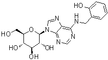 2-[[(9-beta-D-Glucopyranosyl-9H-purin-6-yl)amino]methyl]phenol molecular structure (CAS 160299-96-7)