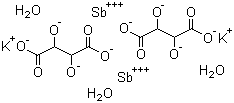 酒石酸锑钾分子结构 (CAS 16039-64-8)