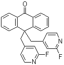 10,10-Bis[(2-fluoro-4-pyridinyl)methyl]-9(10H)-anthracenone molecular structure (CAS 160588-45-4)