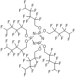 structure of CAS# 16059-16-8, Hexakis(1,1,5-hydroperfluoropentoxy)cyclotriphosphazene;Phospharol NF 100; X 100; X 100 (lubricant)