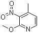 structure of CAS# 160590-36-3, 2-Methoxy-3-nitro-4-methylpyridine;2-Methoxy-4-methyl-3-nitropyridine