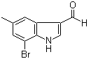 7-溴-5-甲基-1H-吲哚-3-甲醛分子结构 (CAS 16077-60-4)