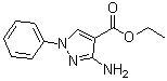 structure of CAS# 16078-63-0, 3-Amino-1-phenyl-1H-pyrazole-4-carboxylic acid ethyl ester;Ethyl 3-amino-1-phenyl-1H-pyrazole-4-carboxylate