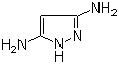 structure of CAS# 16082-33-0, 3,5-Diamino-1H-pyrazole