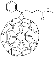 Methyl [6,6]-phenyl-C61-butyrate molecular structure (CAS 160848-22-6)