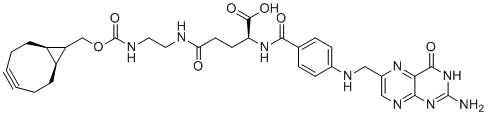 Folate-amido-C2-amine-endo-BCN molecular structure (CAS 1608495-96-0)