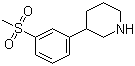 structure of CAS# 160866-61-5, 3-[3-(Methylsulfonyl)phenyl]piperidine
