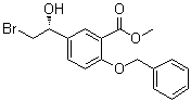 2-(苄氧基)-5-[(1R)-2-溴-1-羟基乙基]苯甲酸甲酯分子结构 (CAS 160889-18-9)