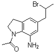 1-Acetyl-5-(2-bromopropyl)-2,3-dihydro-1H-indol-7-amine molecular structure (CAS 160968-95-6)
