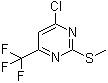 4-氯-2-(甲硫基)-6-(三氟甲基)嘧啶分子结构 (CAS 16097-63-5)