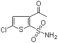 结构式 CAS# 160982-10-5, 3-乙酰基-5-氯噻吩-2-磺酰胺