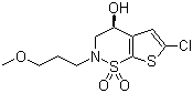 (S)-6-氯-2-(3-甲氧基丙基)-3,4-二氢-2H-噻吩并[3,2-e][1,2]噻嗪-4-醇 1,1-二氧化物分子结构 (CAS 160982-13-8)
