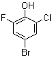 结构式 CAS# 161045-79-0, 4-溴-2-氯-6-氟苯酚