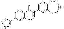 2-Methoxy-4-(1H-pyrazol-4-yl)-N-(2,3,4,5-tetrahydro-1H-3-benzazepin-7-yl)benzamide molecular structure (CAS 1610586-62-3)