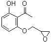 1-(2-Acetyl-3-hydroxyphenoxy)-2,3-epoxypropane molecular structure (CAS 16130-28-2)