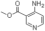 结构式 CAS# 16135-36-7, 4-氨基烟酸甲酯; 4-氨基吡啶-3-羧酸甲酯