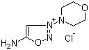 structure of CAS# 16142-27-1, 3-Morpholinosydnonimine hydrochloride;SIN-1 hydrochloride; 5-Amino-3-(4-morpholinyl)-1,2,3-oxadiazolium chloride; Linsidomine hydrochloride