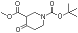 1-tert-Butyl 3-methyl 4-oxopiperidine-1,3-dicarboxylate molecular structure (CAS 161491-24-3)