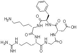 Cyclic RGDFK peptide molecular structure (CAS 161552-03-0)