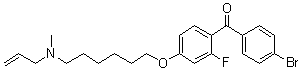 (4-Bromophenyl)[2-fluoro-4-[[6-(methyl-2-propenylamino)hexyl]oxy]phenyl]methanone molecular structure (CAS 161582-11-2)