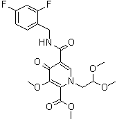 5-[[[(2,4-Difluorophenyl)methyl]amino]carbonyl]-1-(2,2-dimethoxyethyl)-1,4-dihydro-3-methoxy-4-oxo-2-pyridinecarboxylic acid methyl ester molecular structure (CAS 1616340-68-1)