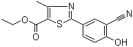 Ethyl 2-(3-cyano-4-hydroxyphenyl)-4-methyl-1,3-thiazole-5-carboxylate molecular structure (CAS 161798-02-3)