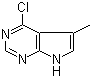 结构式 CAS# 1618-36-6, 4-氯-5-甲基-7H-吡咯并[2,3-d]嘧啶