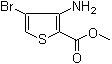 3-Amino-4-bromothiophene-2-carboxylic acid methyl ester molecular structure (CAS 161833-42-7)