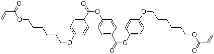 4-[[6-[(1-Oxo-2-propenyl)oxy]hexyl]oxy]benzoic acid 4-[[4-[[6-[(1-oxo-2-propenyl)oxy]hexyl]oxy]phenoxy]carbonyl]phenyl ester molecular structure (CAS 161841-15-2)