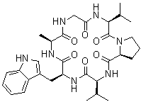 王不留行环肽 A分子结构 (CAS 161875-97-4)