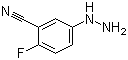 结构式 CAS# 161886-21-1, 2-氟-5-肼基苯腈; 3-氰基-4-氟苯肼