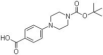 结构式 CAS# 162046-66-4, 4-(4-羧基苯基)哌嗪-1-羧酸叔丁酯