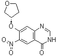 6-Nitro-7-[[(3S)-tetrahydro-3-furanyl]oxy]-4(3H)-quinazolinone molecular structure (CAS 1621182-18-0)