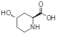 反式-4-羟基-2-哌啶羧酸分子结构 (CAS 1622-20-4)